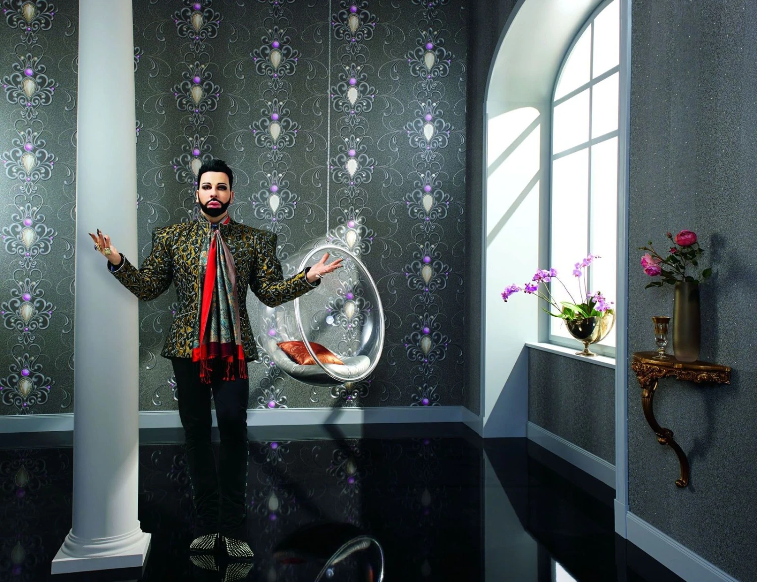 Glööckler Tapete Vlies Struktur Uni Gold Glanz 54452 2 Glööckler Tapete Vlies Struktur Uni Gold Glanz 54452 - Image 2