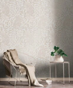 Vliestapete Blattmuster Weiß Silber A.S. Creation 38830-2 -Bester Tapeten Laden A S Creation Vliestapete 38830 2 Blattmuster Weiss Silber 63214049 4