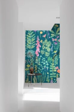 Digitaldruck Blumen Gräser Blau Grün Rosa ML1902 -Bester Tapeten Laden Digitaldruck Blumen Graeser Blau Gruen Rosa ML1902 63217707