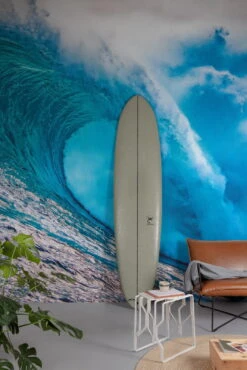 Digitaldruck Welle Wasser Blau Türkis Weiß ML1301 -Bester Tapeten Laden Digitaldruck Welle Wasser Blau Tuerkis Weiss ML1301 63217699 1