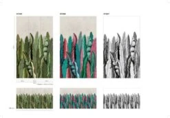 Fototapete Vlies Floral Pop-Art Blätter Grau Weiß 47207 -Bester Tapeten Laden Fototapete Vlies Floral Pop Art Blaetter grau weiss 47207 63210658 2