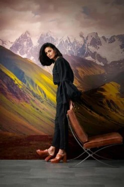 A.S. Creation Fototapeten Landschaft Berge Grün Gelb Braun 38257-1