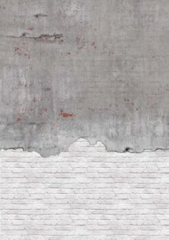 Rasch Fototapete Vlies 364279 Backstein Beton Weiß Grau