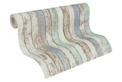 A.S. Creation Vlies Tapete Holzoptik Used Blau Weiß AS Creation 95914-1