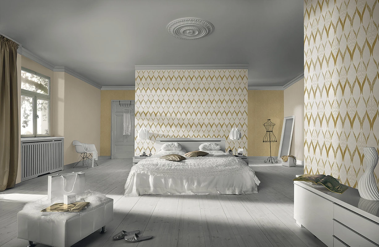 Tapete Kretschmer Deluxe Ornament Glasperlen Gold 41006-20 5 Tapete Kretschmer Deluxe Ornament Glasperlen Gold 41006-20 - Image 5