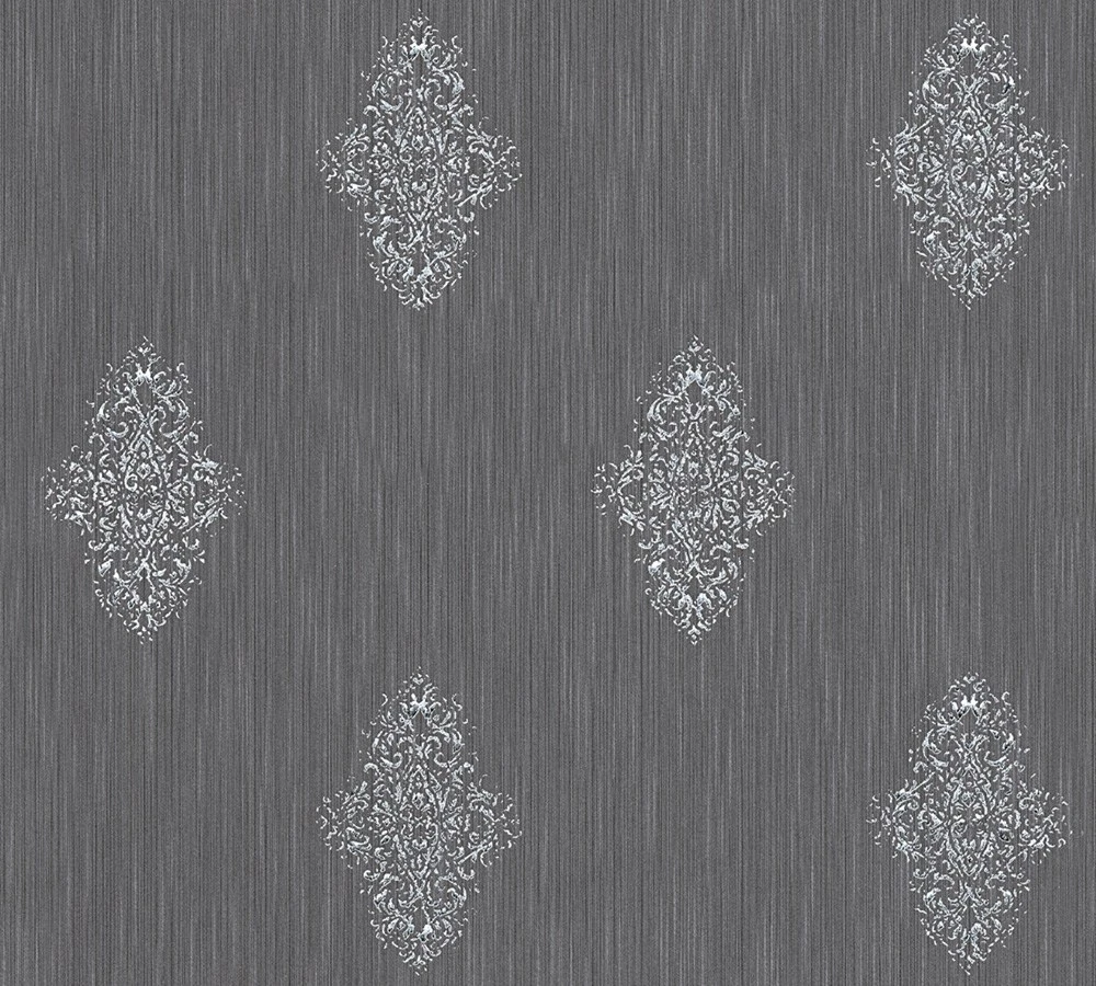 Tapete Textil Ornamente Anthrazit Architects Paper 31946-4 2 Tapete Textil Ornamente Anthrazit Architects Paper 31946-4 - Image 2