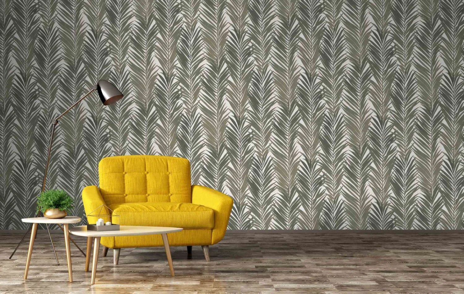 Tapete Vlies Blätter Palmen Floral Weiß Grün 10031-07 3 Tapete Vlies Blätter Palmen Floral Weiß Grün 10031-07 - Image 3