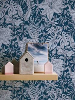 A.S. Creation Tapete Vlies 37520-6 Dschungel Blau Weiß Grau -Bester Tapeten Laden Tapete Vlies 37520 6 Dschungel blau weiss grau 63206020 6