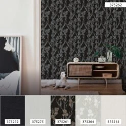 A.S. Creation Tapete Vlies 37526-2 Floral Schwarz Grau -Bester Tapeten Laden Tapete Vlies 37526 2 Floral schwarz grau 63206046 3
