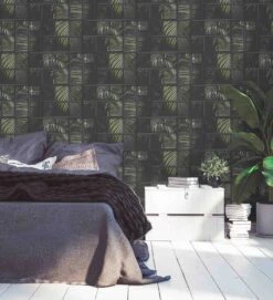 A.S. Creation Tapete Vlies 37740-3 Gitter Floral Schwarz Grün -Bester Tapeten Laden Tapete Vlies 37740 3 Gitter Floral schwarz gruen 63205775 2