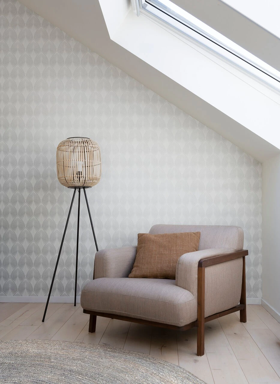 Tapete Vlies 3D Blätter Weiß Silber Metallic Rasch 535839 3 Tapete Vlies 3D Blätter Weiß Silber Metallic Rasch 535839 - Image 3