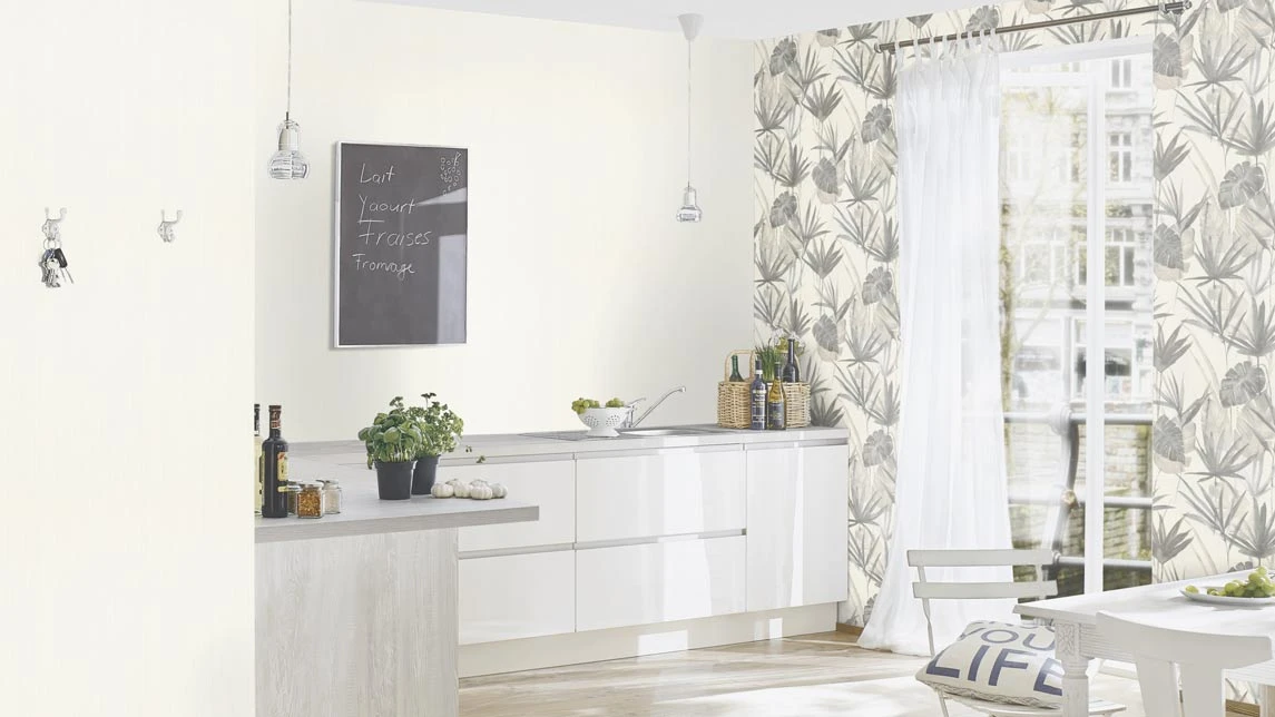 Barbara Home Vliestapete Blätter Weiß Grau 536416 3 Barbara Home Vliestapete Blätter Weiß Grau 536416 - Image 3