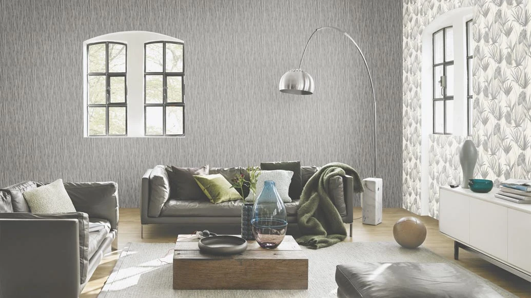 Barbara Home Vliestapete Blätter Weiß Grau 536416 4 Barbara Home Vliestapete Blätter Weiß Grau 536416 - Image 4