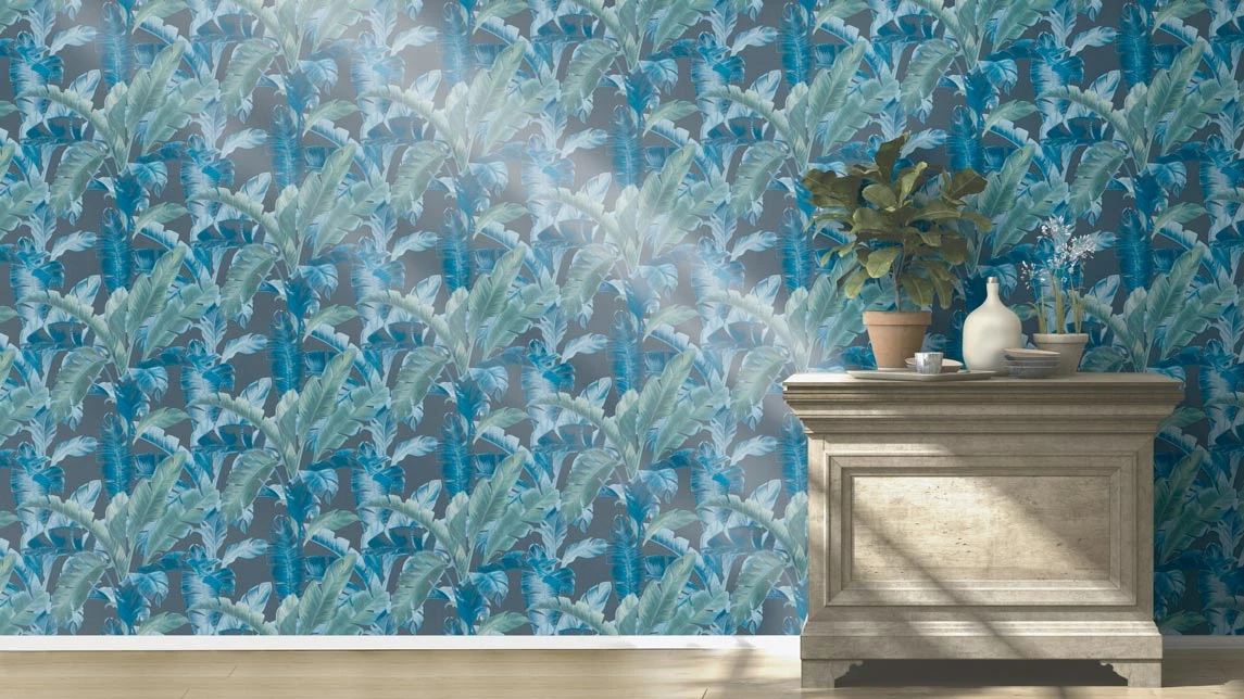 Barbara Home Vliestapete Blätterwald Blau Grün 536690 3 Barbara Home Vliestapete Blätterwald Blau Grün 536690 - Image 3