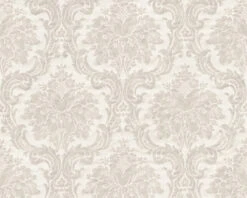 Tapete Vlies Barock Ornament Hellgrau Grau 36716-1