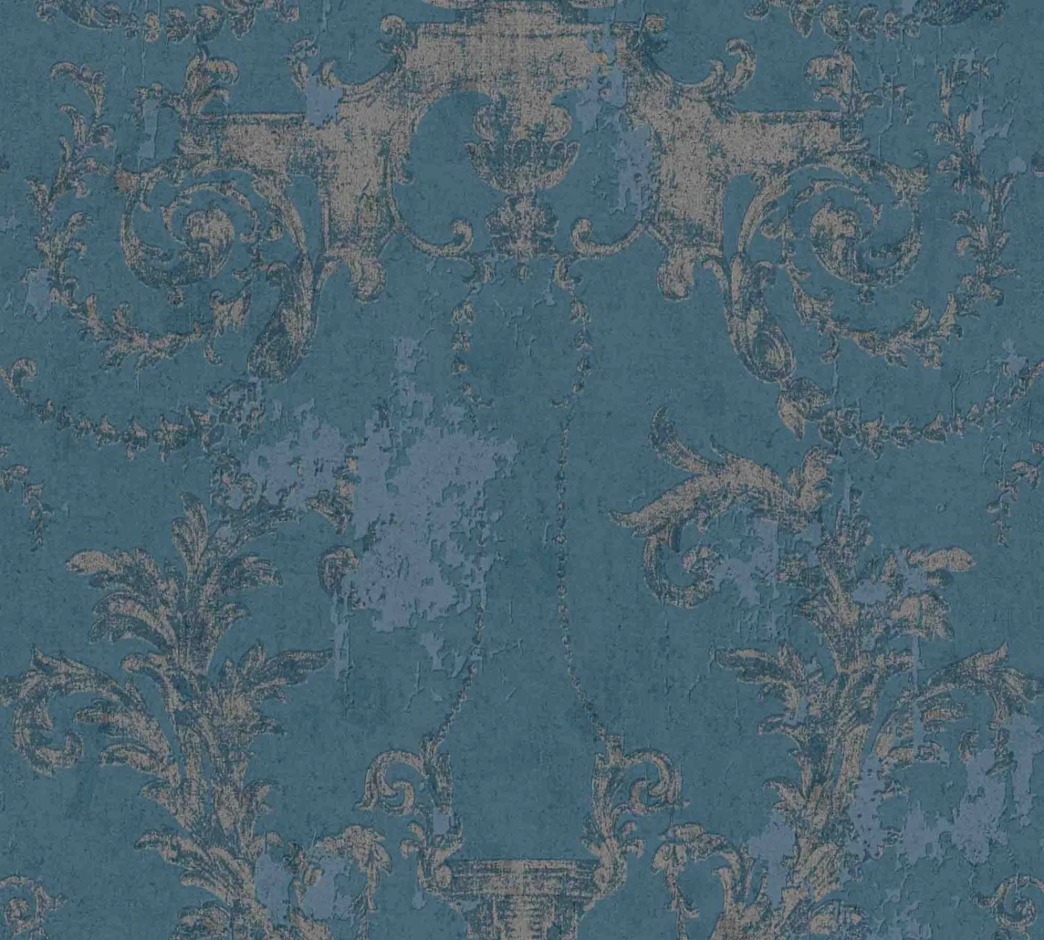 A.S. Creation Tapete Vlies Barock-Design Blau Silber 37648-5 2 A.S. Creation Tapete Vlies Barock-Design Blau Silber 37648-5 - Image 2