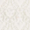 Vliestapete Damast Floral Cremeweiss Silber Glanz 30601