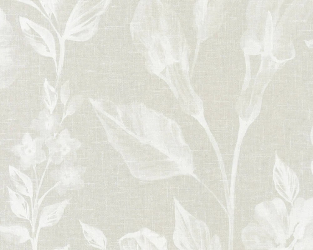 A.S. Creation Tapete Vlies Floral Leinen Hellgrau Linen Style 36636-3 1 A.S. Creation Tapete Vlies Floral Leinen Hellgrau Linen Style 36636-3