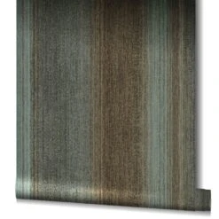 Tapete Vlies Gestreift Struktur Glanz Blau Gold 32839