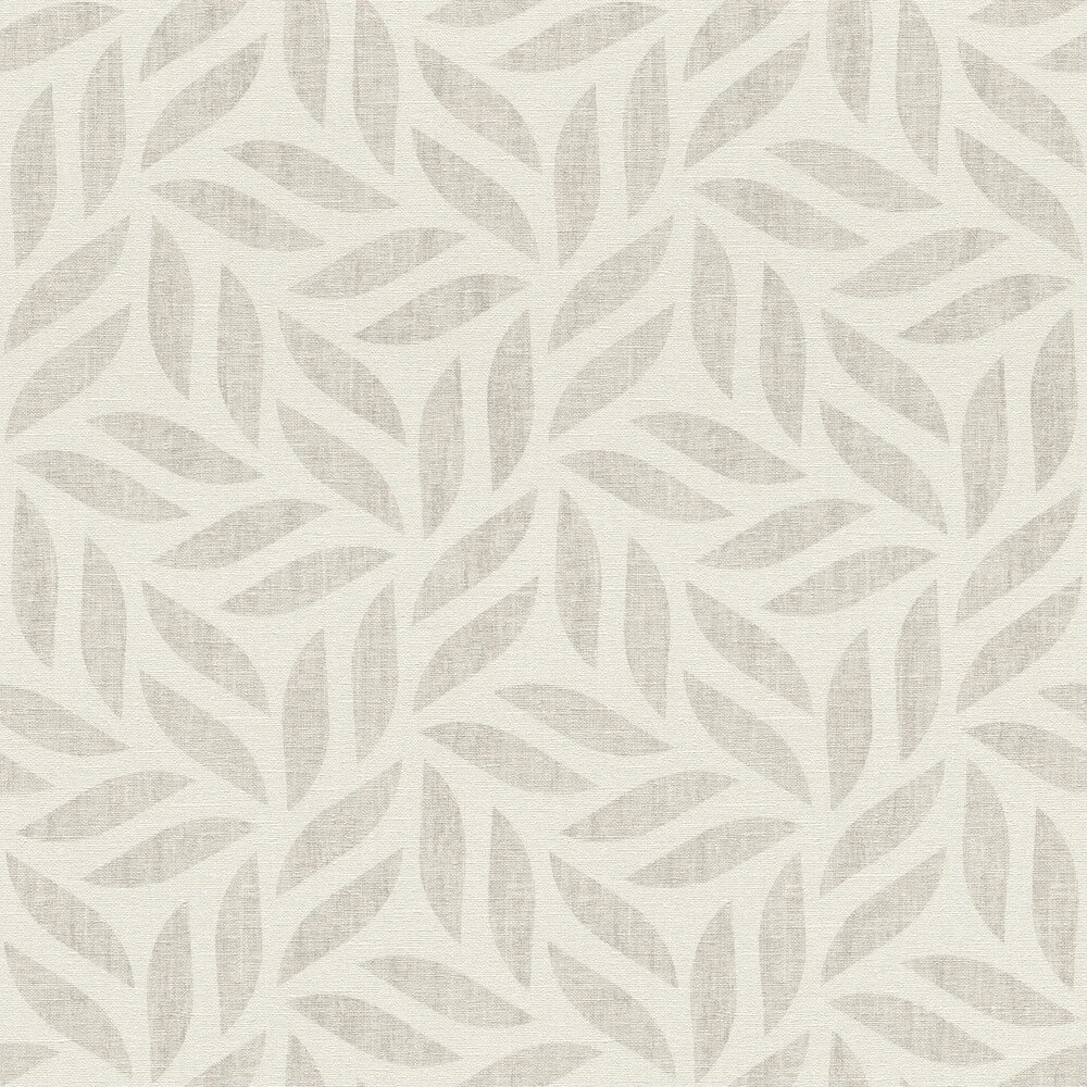 Tapete Vlies Muster Blätter Grau Weiß Rasch 704631 2 Tapete Vlies Muster Blätter Grau Weiß Rasch 704631 - Image 2