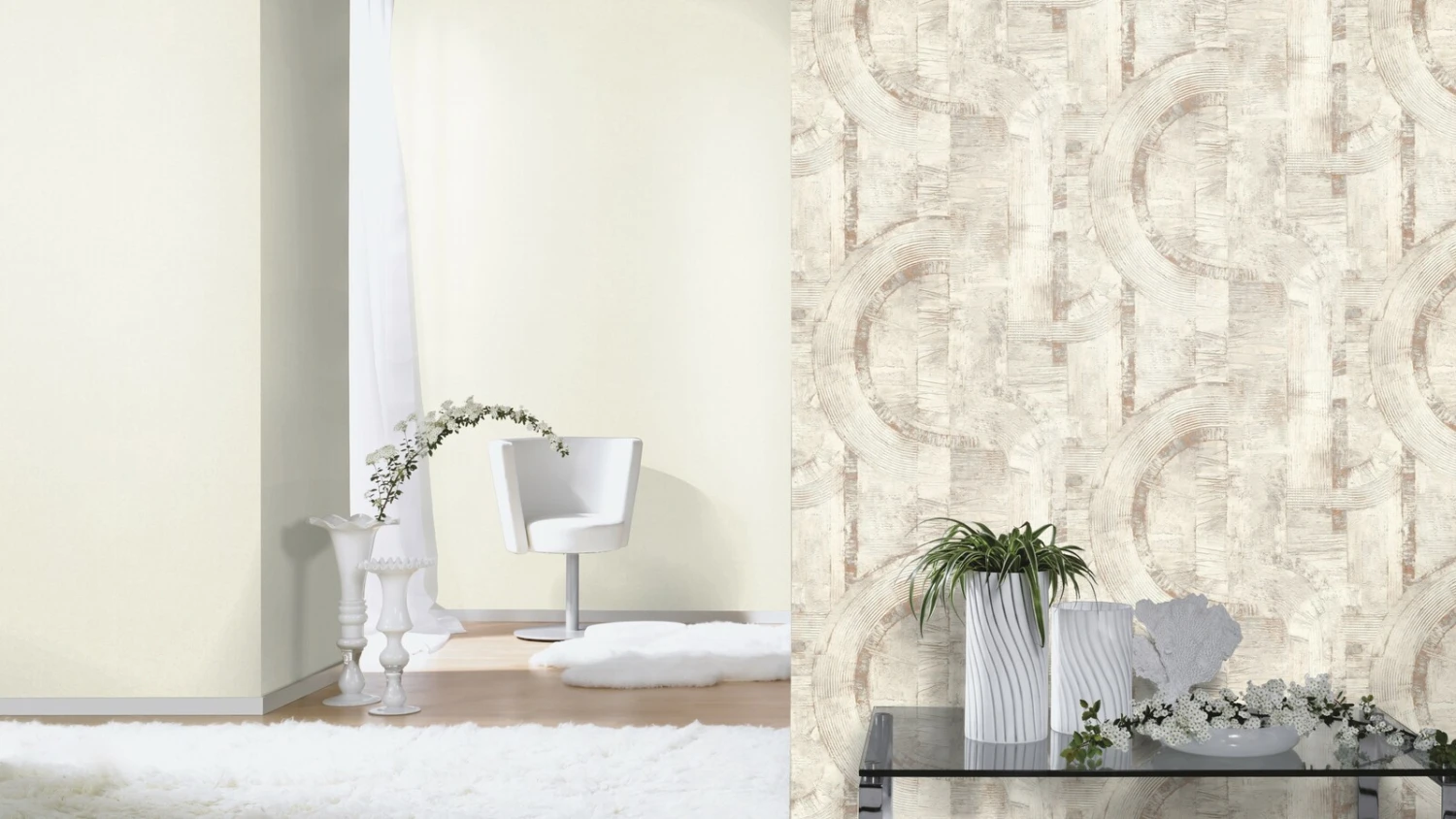 Tapete Vlies Rasch Einfarbig Struktur Grau-weiß 554410 3 Tapete Vlies Rasch Einfarbig Struktur Grau-weiß 554410 - Image 3