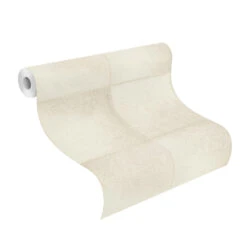 Tapete Vlies Rasch Fell Kacheln Weiß Beige 419108