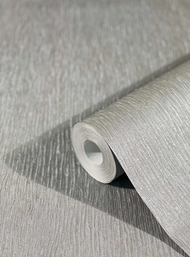 Tapete Vlies Striche Satin Metallic Dunkelgrau 32624