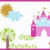 A.S. Creation Tapeten Borte Prinzessin Schloss Weiß Pink Metallic 35853-2