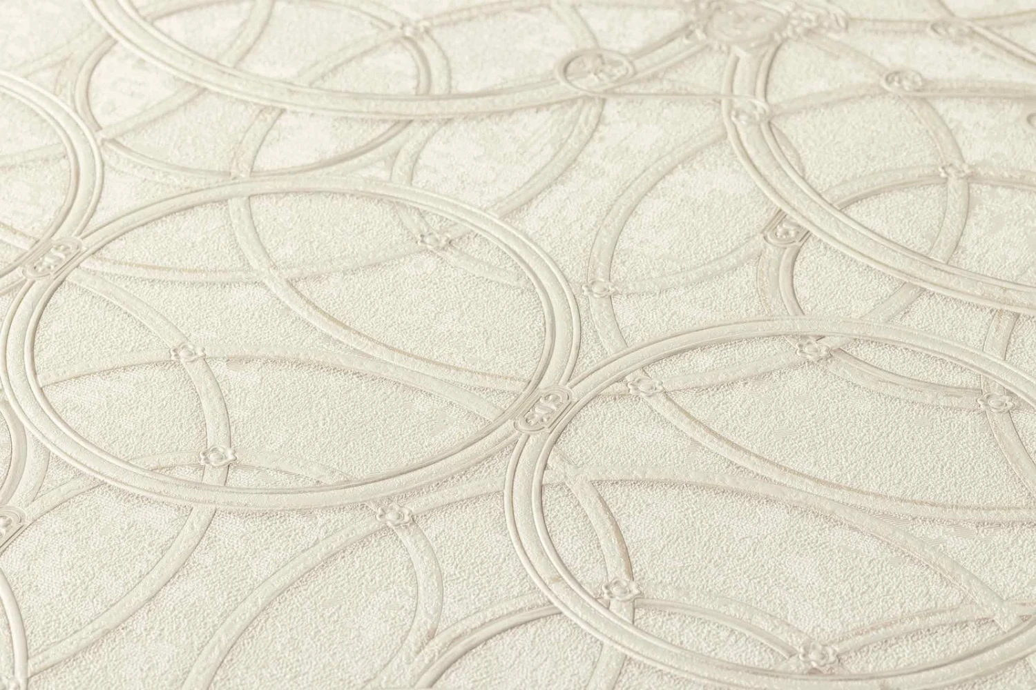 Versace Home Tapete Medusa Creme Weiß Metallic 370493 2 Versace Home Tapete Medusa Creme Weiß Metallic 370493 - Image 2