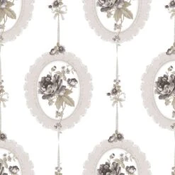 Vinyltapete Rose Bilderrahmen Creme Beige 107815