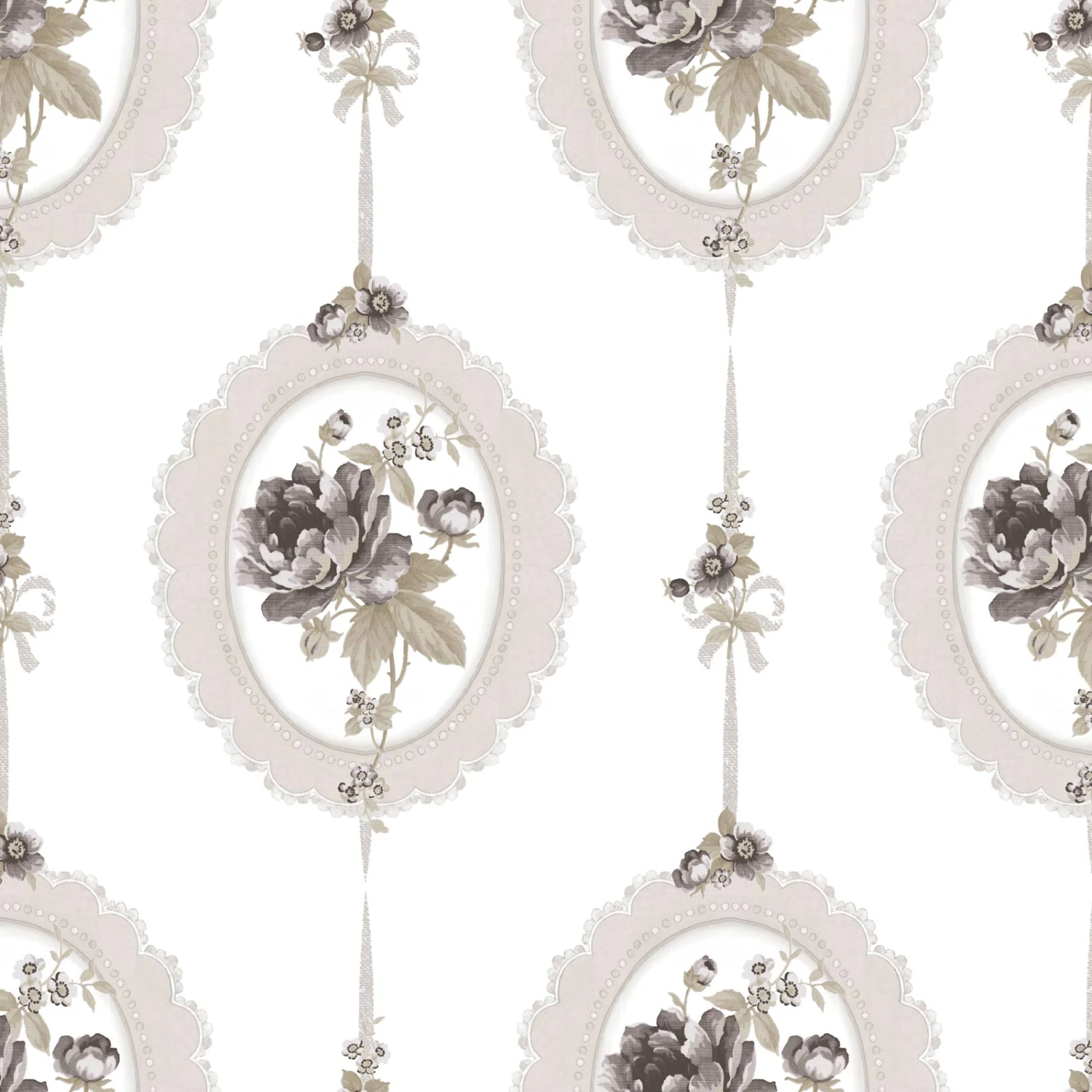 Vinyltapete Rose Bilderrahmen Creme Beige 107815 1 Vinyltapete Rose Bilderrahmen Creme Beige 107815