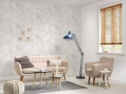 Vlies Tapete Palmenblatt Hellgrau Hygge Livingwalls 36385-1