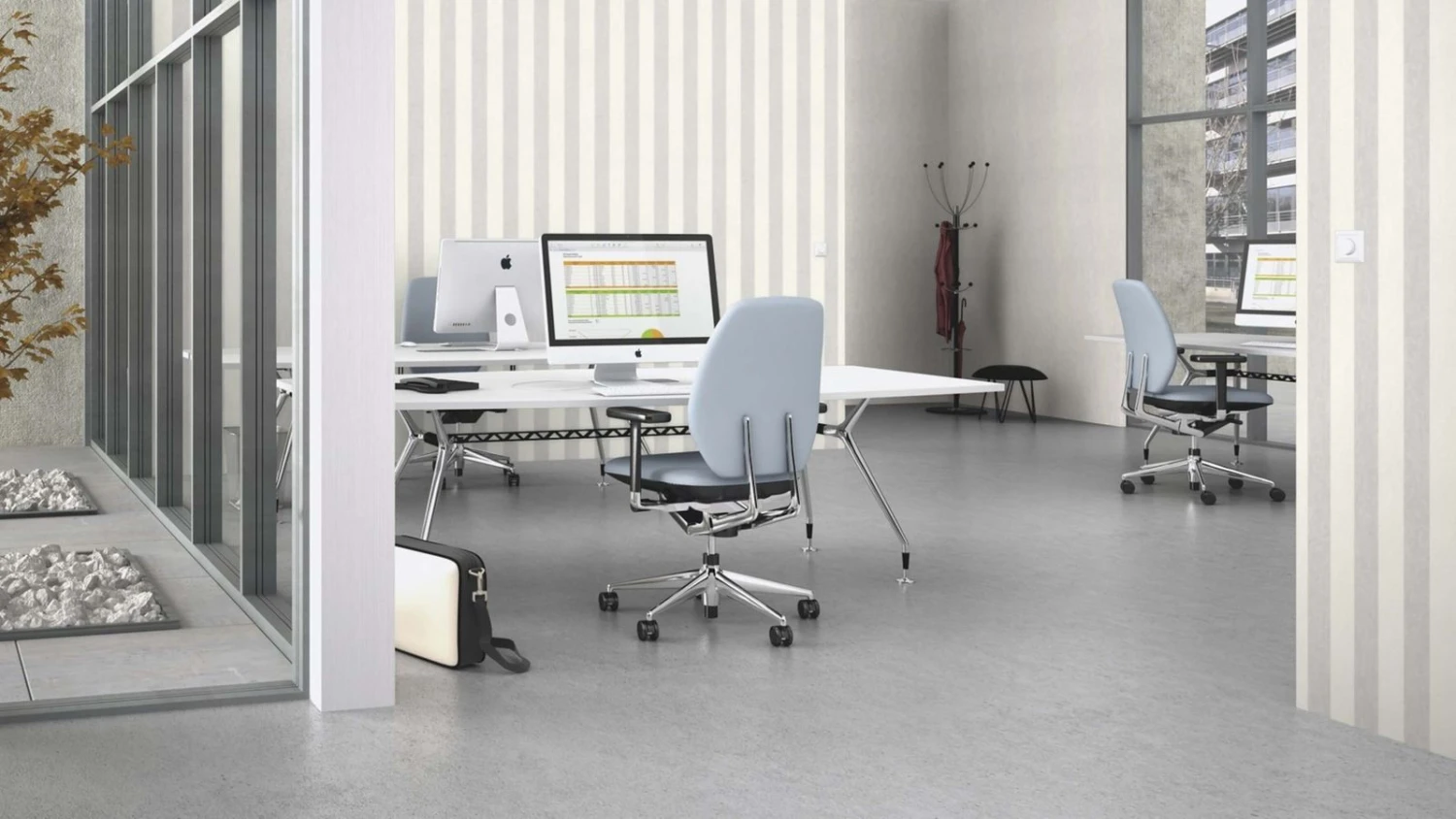 Vlies Tapete Rasch Streifen Grau Weiß 402919 4 Vlies Tapete Rasch Streifen Grau Weiß 402919 - Image 4