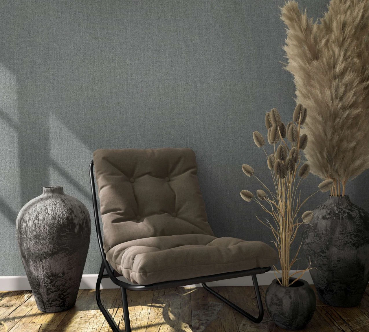 Vliestapete Dunkelgrau Stoff Optik Marburg 34174 3 Vliestapete Dunkelgrau Stoff Optik Marburg 34174 - Image 3