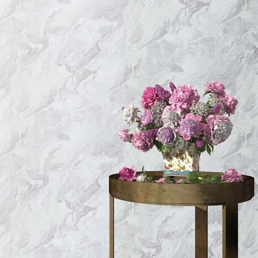 Vliestapete Marmor Optik Weiß Silber Metallic 10318-14 5 Vliestapete Marmor Optik Weiß Silber Metallic 10318-14 - Image 5