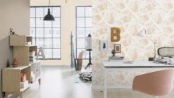 Tapete Vlies Uni Struktur Apricot Rasch Florentine 448559 -Bester Tapeten Laden Vliestapete Struktur Uni Rasch Pure Vintage orange